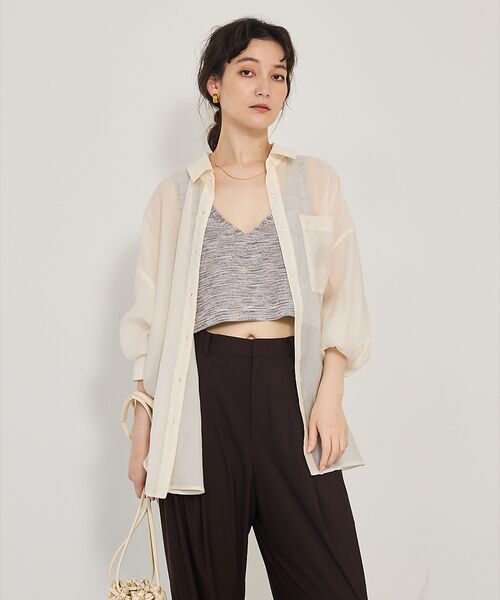 qualite / カリテ キャミソール・チューブトップ | カスリヤーン畦ニットキャミソール | 詳細3