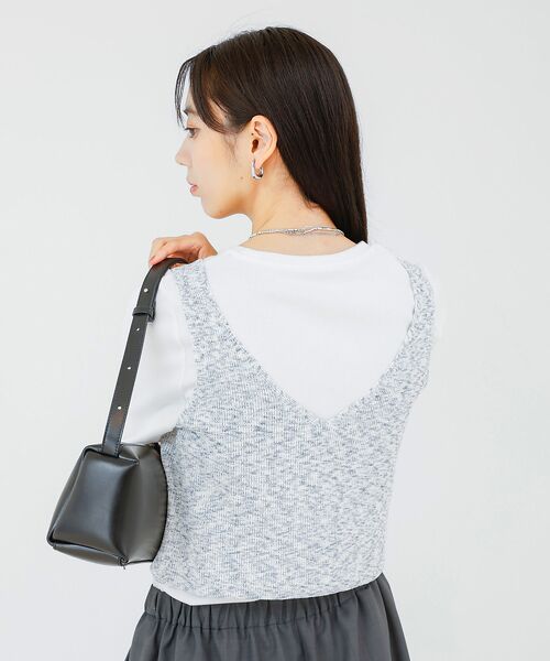qualite / カリテ キャミソール・チューブトップ | カスリヤーン畦ニットキャミソール | 詳細17