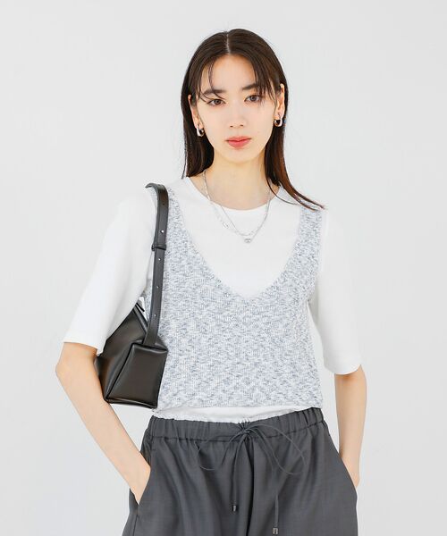 qualite / カリテ キャミソール・チューブトップ | カスリヤーン畦ニットキャミソール | 詳細18