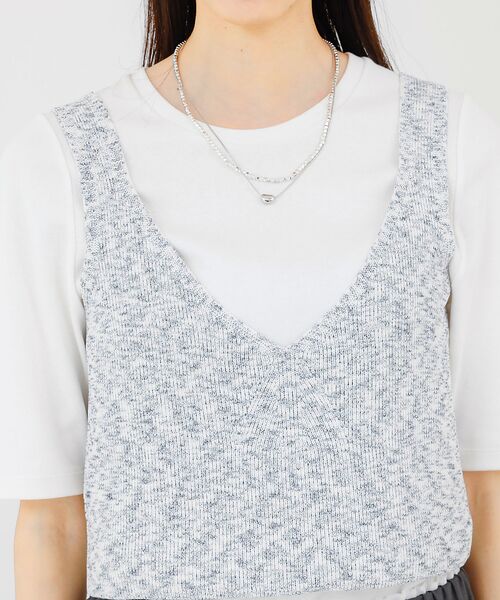 qualite / カリテ キャミソール・チューブトップ | カスリヤーン畦ニットキャミソール | 詳細14