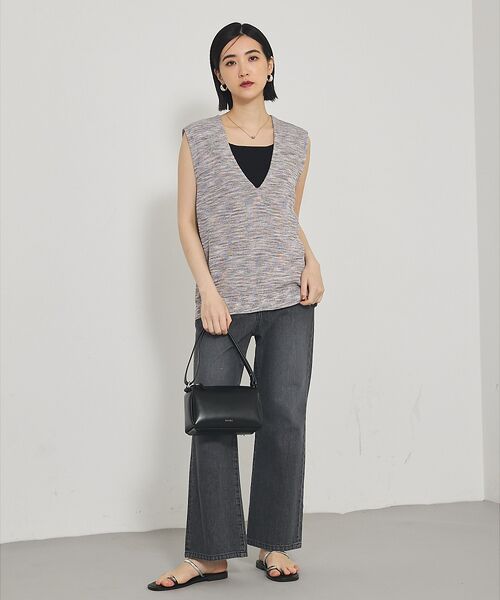 qualite / カリテ ベスト | カスリヤーン畦深Vニット | 詳細3