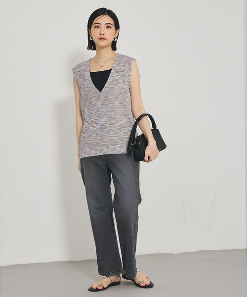 qualite / カリテ ベスト | カスリヤーン畦深Vニット | 詳細11