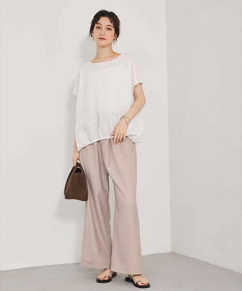 qualite / カリテ パンツ | 【接触冷感＆防シワ】ウールライクイージーパンツ/セットアップ対応 | 詳細15