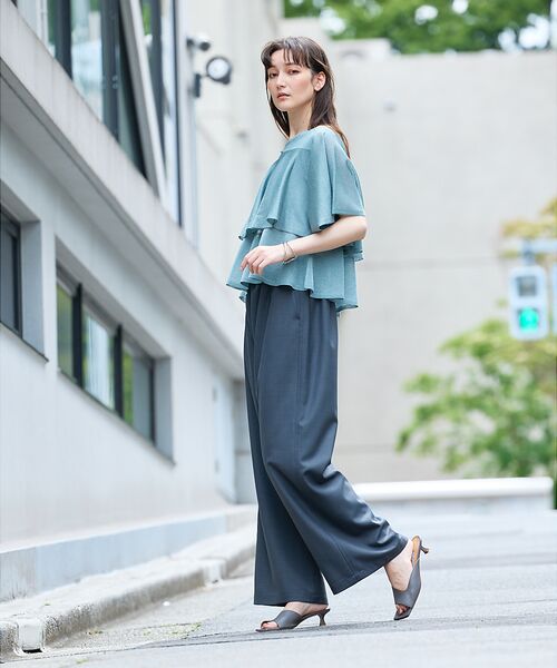 qualite / カリテ パンツ | 【接触冷感＆防シワ】ウールライクイージーパンツ/セットアップ対応 | 詳細19