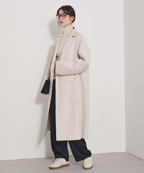 qualite / カリテ アウター | 【毛玉になりにくい】ダブルフェイスチェスターコート | 詳細1