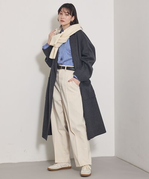 qualite / カリテ アウター | 【毛玉になりにくい】ダブルフェイスチェスターコート | 詳細5