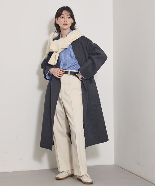 qualite / カリテ アウター | 【毛玉になりにくい】ダブルフェイスチェスターコート | 詳細6