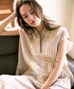 qualite / カリテ シャツ・ブラウス | 【セットアップ対応】キュプラストライプスキッパーシャツ