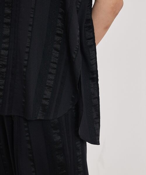 qualite / カリテ シャツ・ブラウス | 【セットアップ対応】キュプラストライプスキッパーシャツ | 詳細12