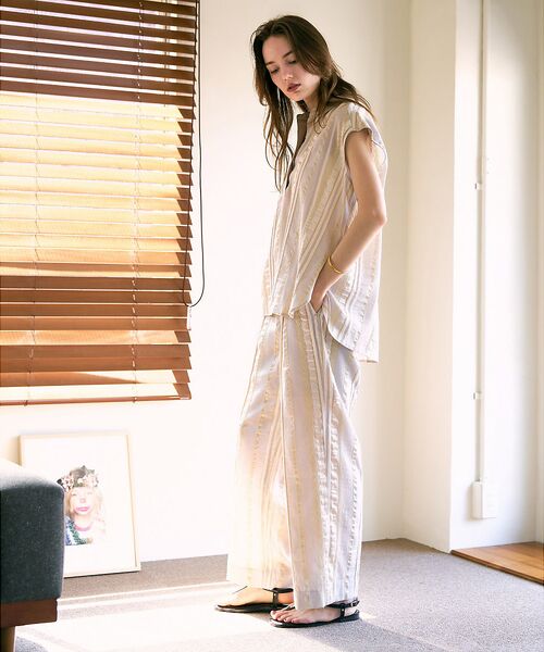 qualite / カリテ シャツ・ブラウス | 【セットアップ対応】キュプラストライプスキッパーシャツ | 詳細2