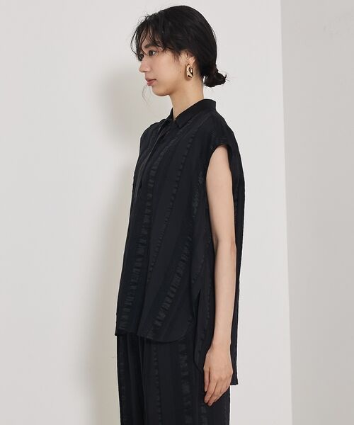 qualite / カリテ シャツ・ブラウス | 【セットアップ対応】キュプラストライプスキッパーシャツ | 詳細8