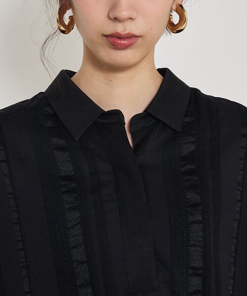 qualite / カリテ シャツ・ブラウス | 【セットアップ対応】キュプラストライプスキッパーシャツ | 詳細10