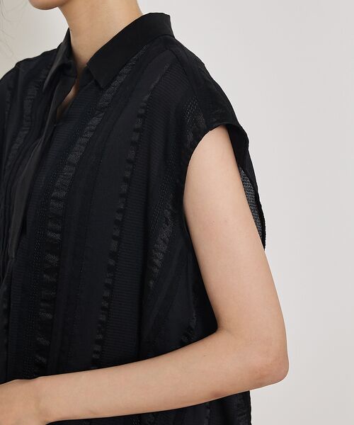 qualite / カリテ シャツ・ブラウス | 【セットアップ対応】キュプラストライプスキッパーシャツ | 詳細11