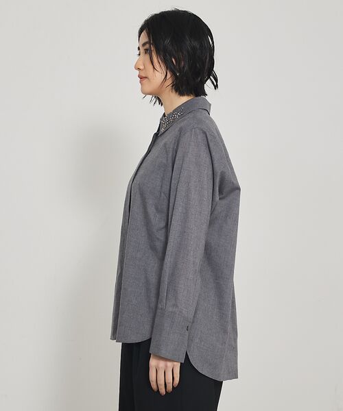 qualite / カリテ シャツ・ブラウス | 【襟取り外し可能】ビーディングカラーシャツ | 詳細4