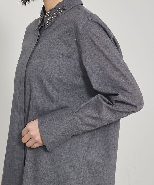 qualite / カリテ シャツ・ブラウス | 【襟取り外し可能】ビーディングカラーシャツ | 詳細7