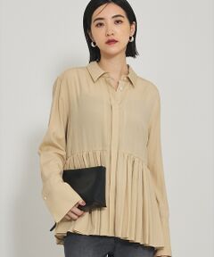 qualite / カリテ シャツ・ブラウス | ギャザータック切り替えシャツ