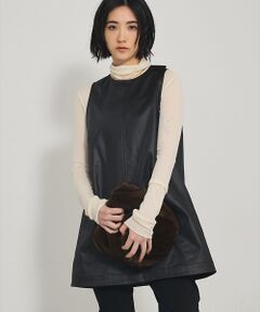 qualite / カリテ チュニック | レザーライクフレアージレ