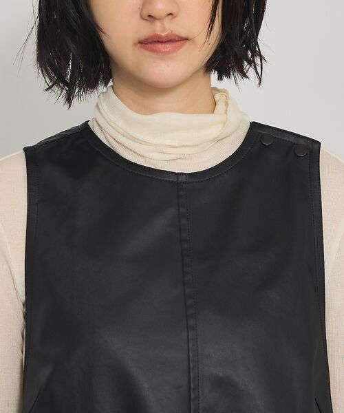 qualite / カリテ チュニック | レザーライクフレアージレ | 詳細7