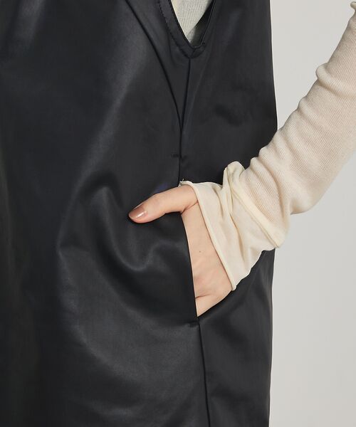 qualite / カリテ チュニック | レザーライクフレアージレ | 詳細9