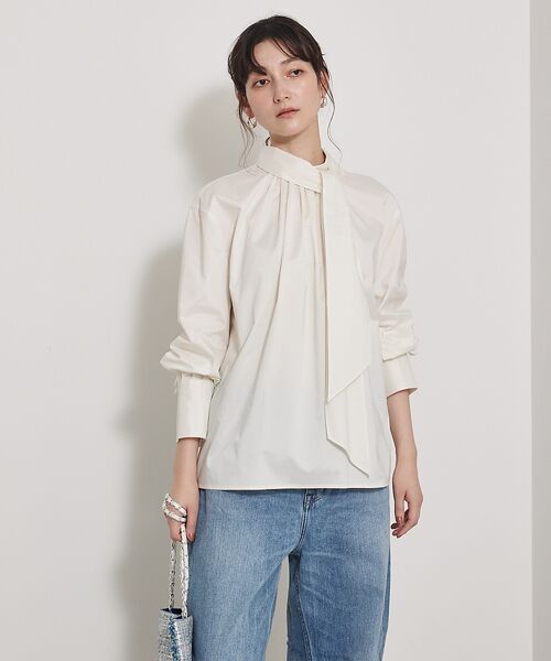 qualite / カリテ シャツ・ブラウス | 【Can Cam掲載】タフタボウタイブラウス/ボウタイ取り外し可能 | 詳細3