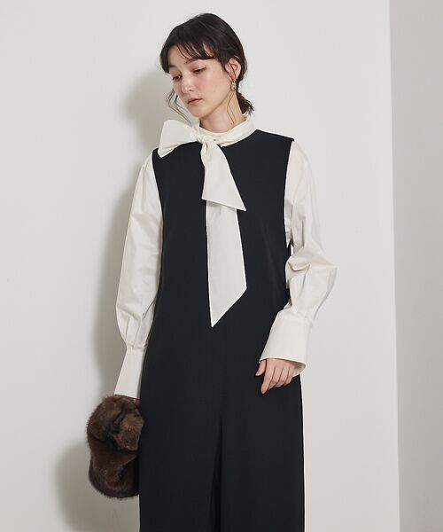 qualite / カリテ シャツ・ブラウス | 【Can Cam掲載】タフタボウタイブラウス/ボウタイ取り外し可能 | 詳細5