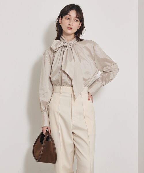 qualite / カリテ シャツ・ブラウス | 【Can Cam掲載】タフタボウタイブラウス/ボウタイ取り外し可能 | 詳細9