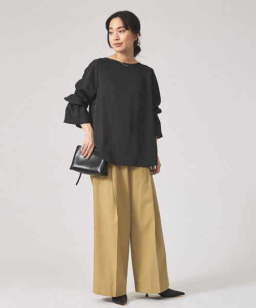 qualite / カリテ シャツ・ブラウス | ブライトツイルベルブラウス | 詳細11