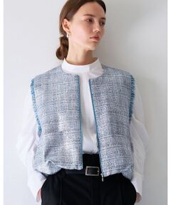 qualite / カリテ ベスト | ハクツイードジップアップジレ