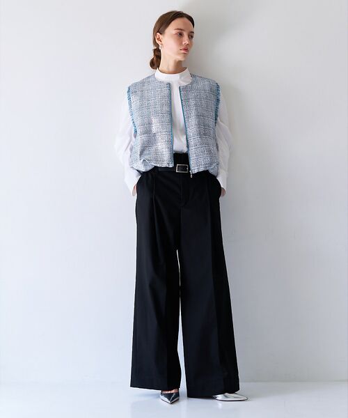 qualite / カリテ ベスト | ハクツイードジップアップジレ | 詳細1