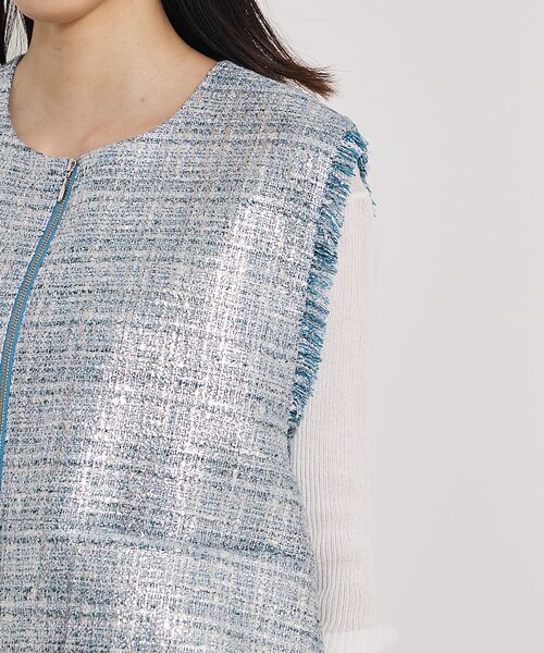 qualite / カリテ ベスト | ハクツイードジップアップジレ | 詳細10