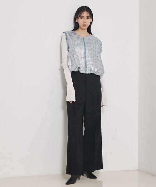 qualite / カリテ ベスト | ハクツイードジップアップジレ | 詳細2