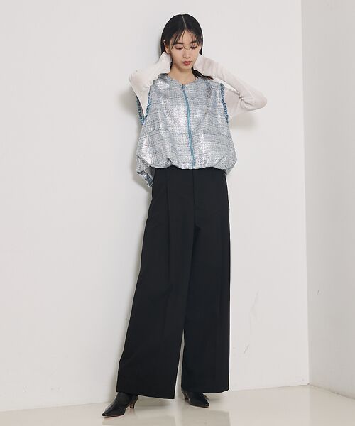 qualite / カリテ ベスト | ハクツイードジップアップジレ | 詳細3