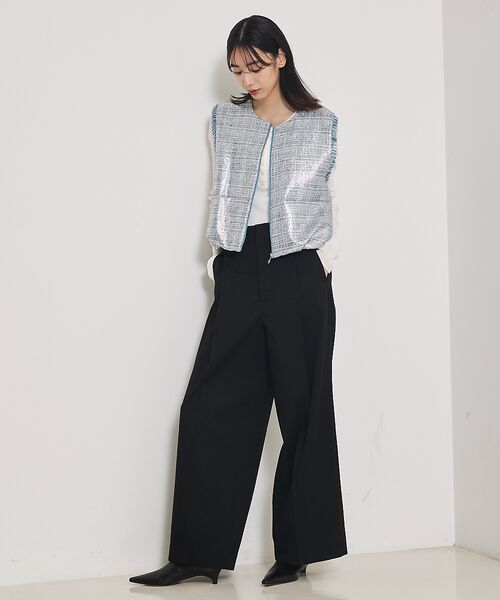 qualite / カリテ ベスト | ハクツイードジップアップジレ | 詳細4