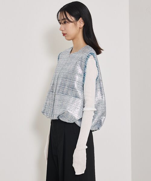 qualite / カリテ ベスト | ハクツイードジップアップジレ | 詳細7