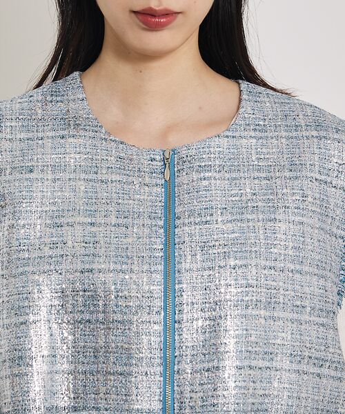 qualite / カリテ ベスト | ハクツイードジップアップジレ | 詳細9