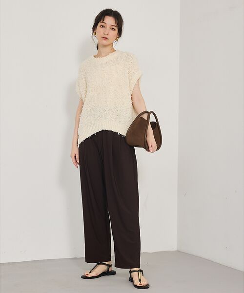 qualite / カリテ ベスト | チュールフェザーニット | 詳細1