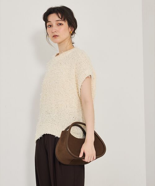 qualite / カリテ ベスト | チュールフェザーニット | 詳細3