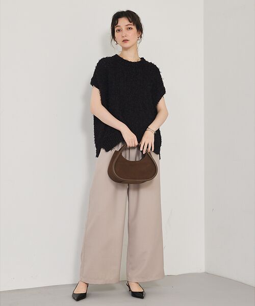 qualite / カリテ ベスト | チュールフェザーニット | 詳細10