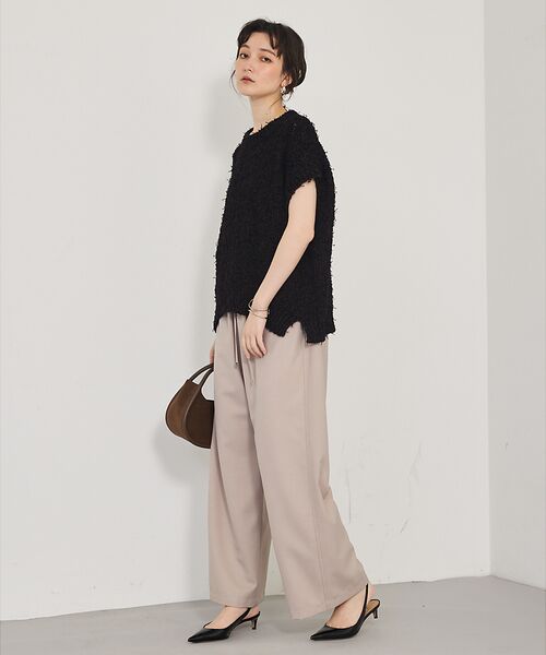 qualite / カリテ ベスト | チュールフェザーニット | 詳細11