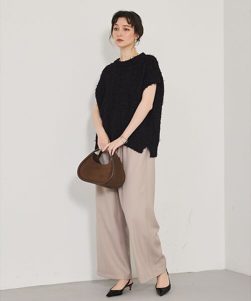 qualite / カリテ ベスト | チュールフェザーニット | 詳細12