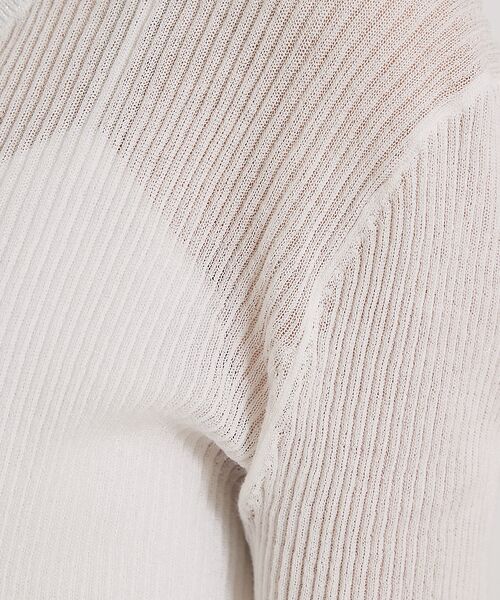 qualite / カリテ Tシャツ | ヘンリーネックシアーリブニット | 詳細18