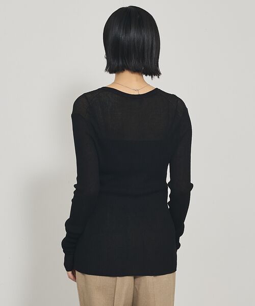 qualite / カリテ Tシャツ | ヘンリーネックシアーリブニット | 詳細8