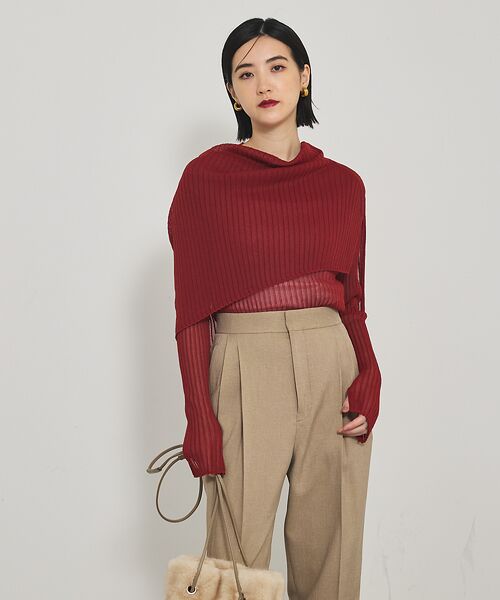 qualite / カリテ ニット・セーター | 【Oggi掲載】ワイドリブシアースヌードニット/スヌード取り外し可能 | 詳細3