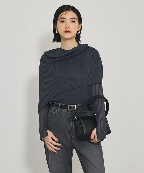 qualite / カリテ ニット・セーター | 【Oggi掲載】ワイドリブシアースヌードニット/スヌード取り外し可能 | 詳細12