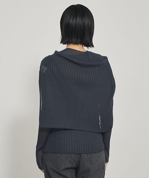 qualite / カリテ ニット・セーター | 【Oggi掲載】ワイドリブシアースヌードニット/スヌード取り外し可能 | 詳細16