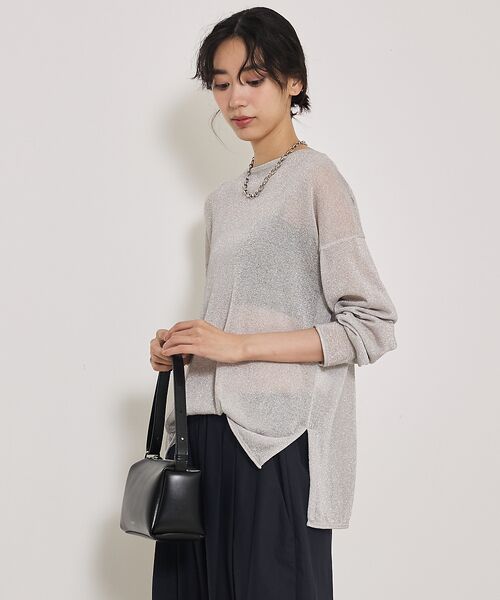 qualite / カリテ Tシャツ | 【大人気ラメシリーズ】ラメシアーボックスニット | 詳細11