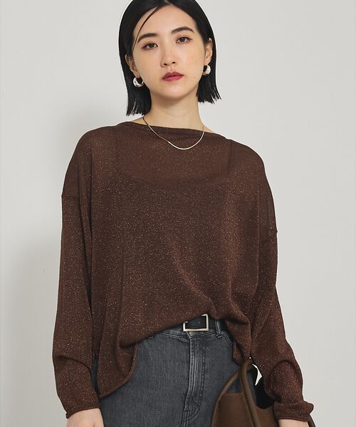 qualite / カリテ Tシャツ | 【大人気ラメシリーズ】ラメシアーボックスニット | 詳細14