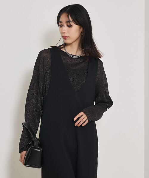 qualite / カリテ Tシャツ | 【大人気ラメシリーズ】ラメシアーボックスニット | 詳細15