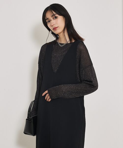 qualite / カリテ Tシャツ | 【大人気ラメシリーズ】ラメシアーボックスニット | 詳細16