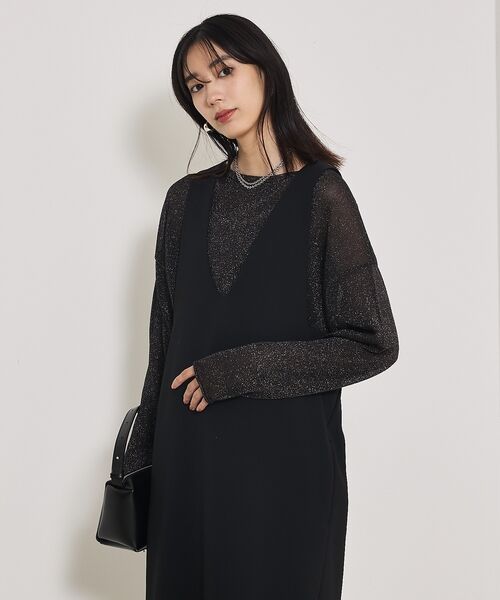 qualite / カリテ Tシャツ | 【大人気ラメシリーズ】ラメシアーボックスニット | 詳細20